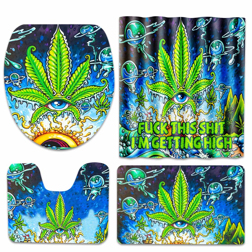 I'm Getting High - Weed Bathroom Curtain & Mats Set