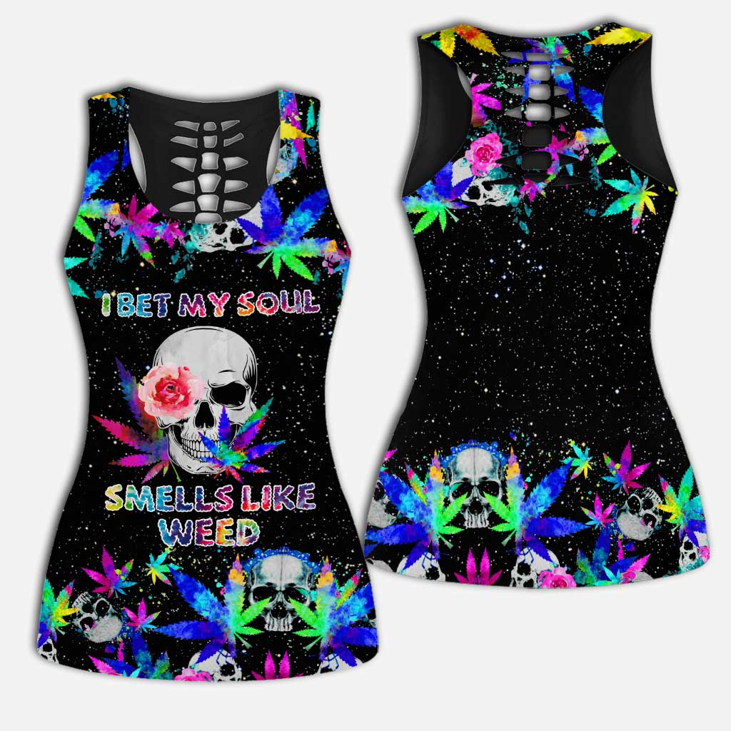 Dope Soul - Weed Hollow Tank Top and Women Shorts