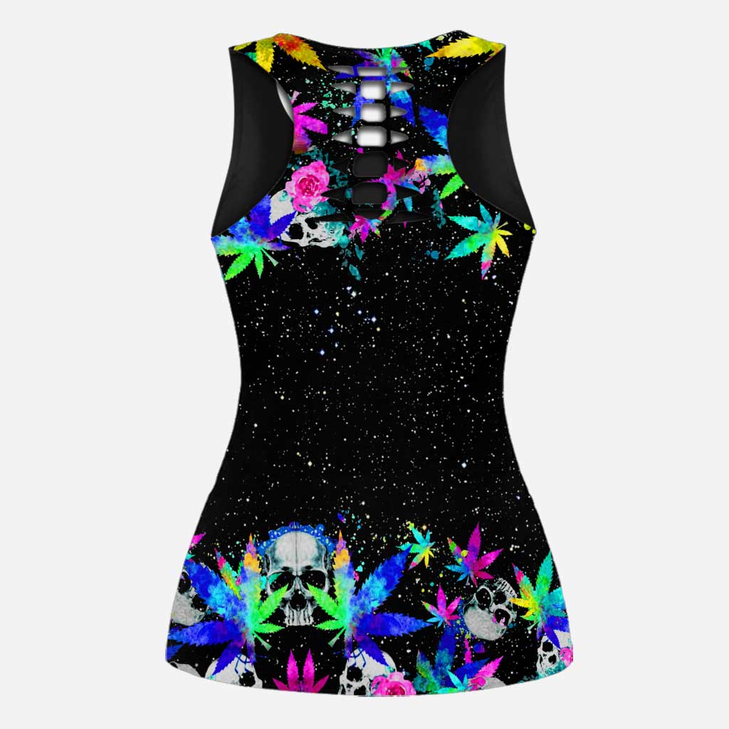 Dope Soul - Weed Hollow Tank Top and Women Shorts