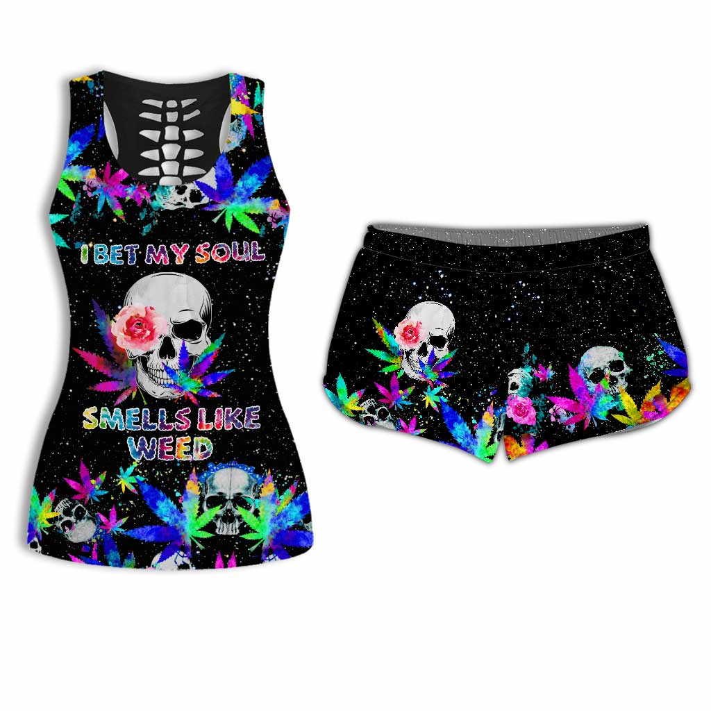 Dope Soul - Weed Hollow Tank Top and Women Shorts