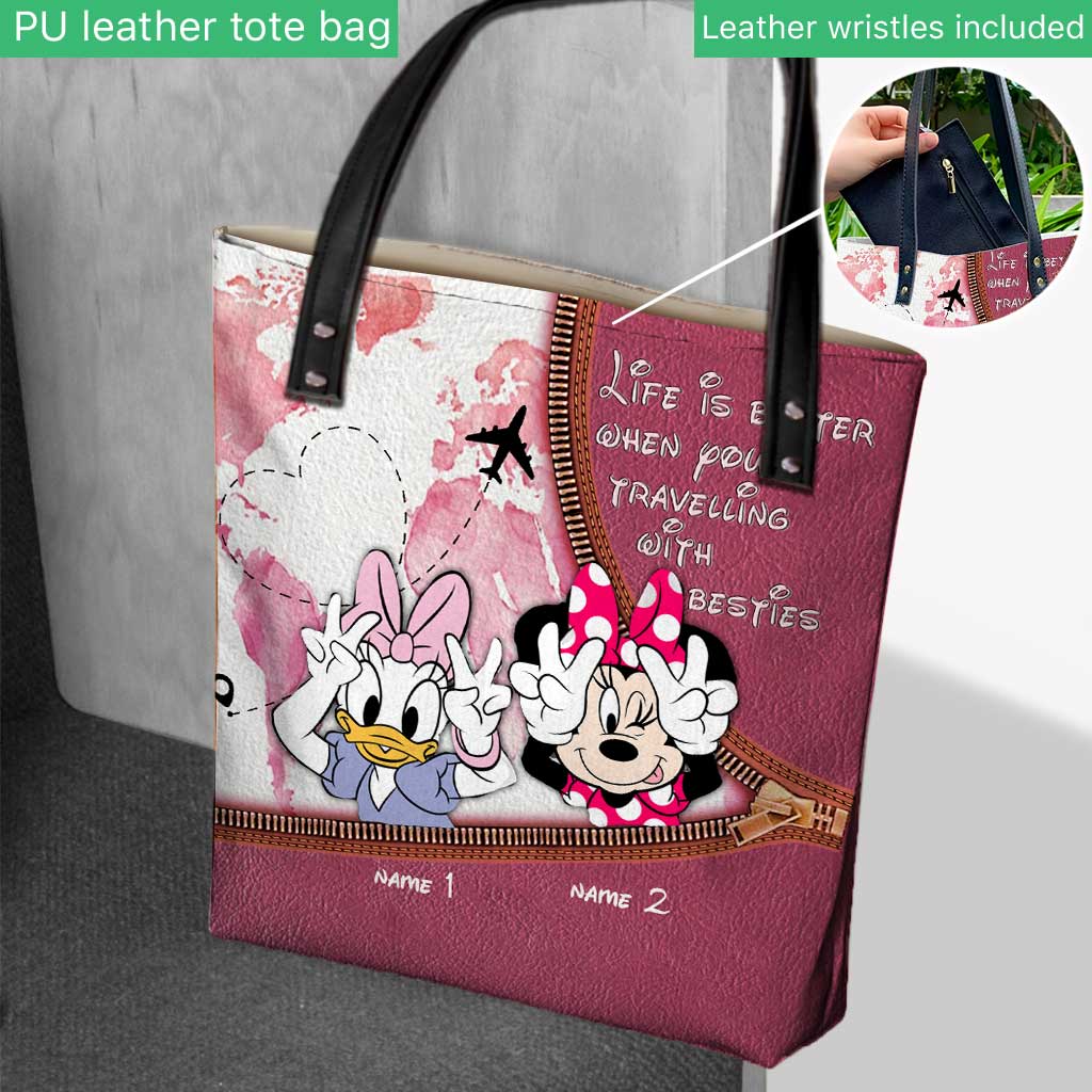 Life Is Better When You're Travelling With Besties - Personalized Mouse Tote Bag