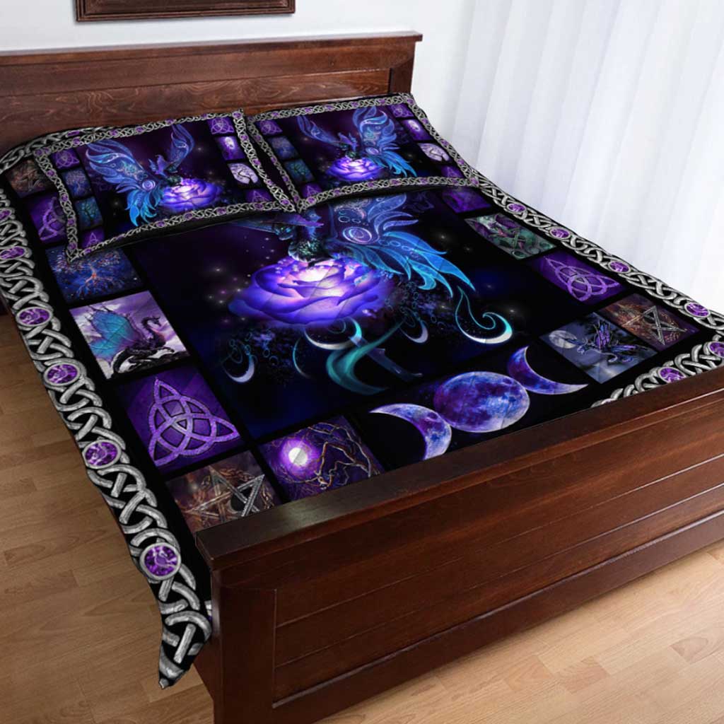 Heart Of A Witch Soul Of A Dragon Quilt Set