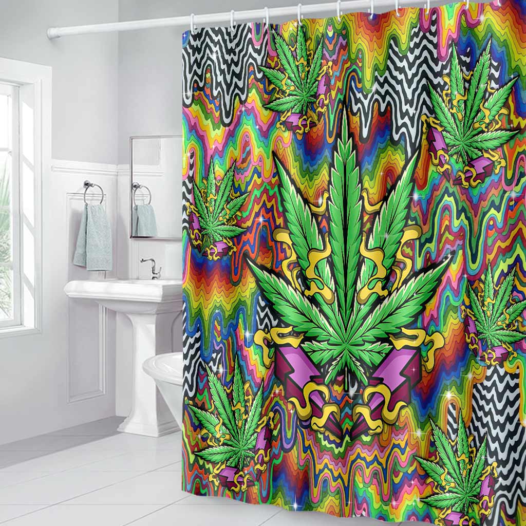 Thunder Smoke - Weed Bathroom Curtain & Mats Set