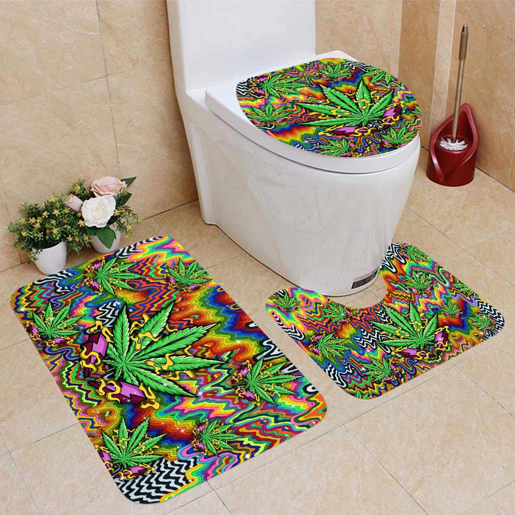 Thunder Smoke - Weed Bathroom Curtain & Mats Set