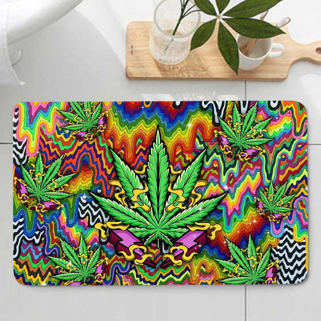 Thunder Smoke - Weed Bathroom Curtain & Mats Set
