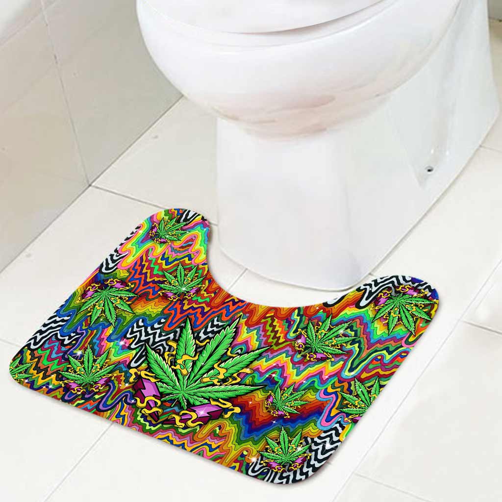 Thunder Smoke - Weed Bathroom Curtain & Mats Set