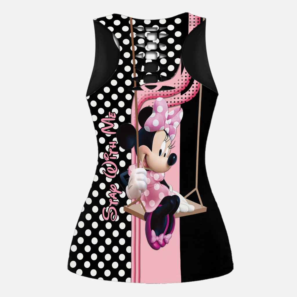 Stay With Me - Personalized Mouse Hollow Tank Top And Leggings