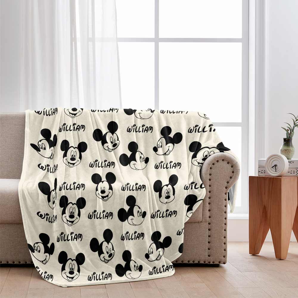 Lovely Mouse Ears - Personalized Mouse Blanket