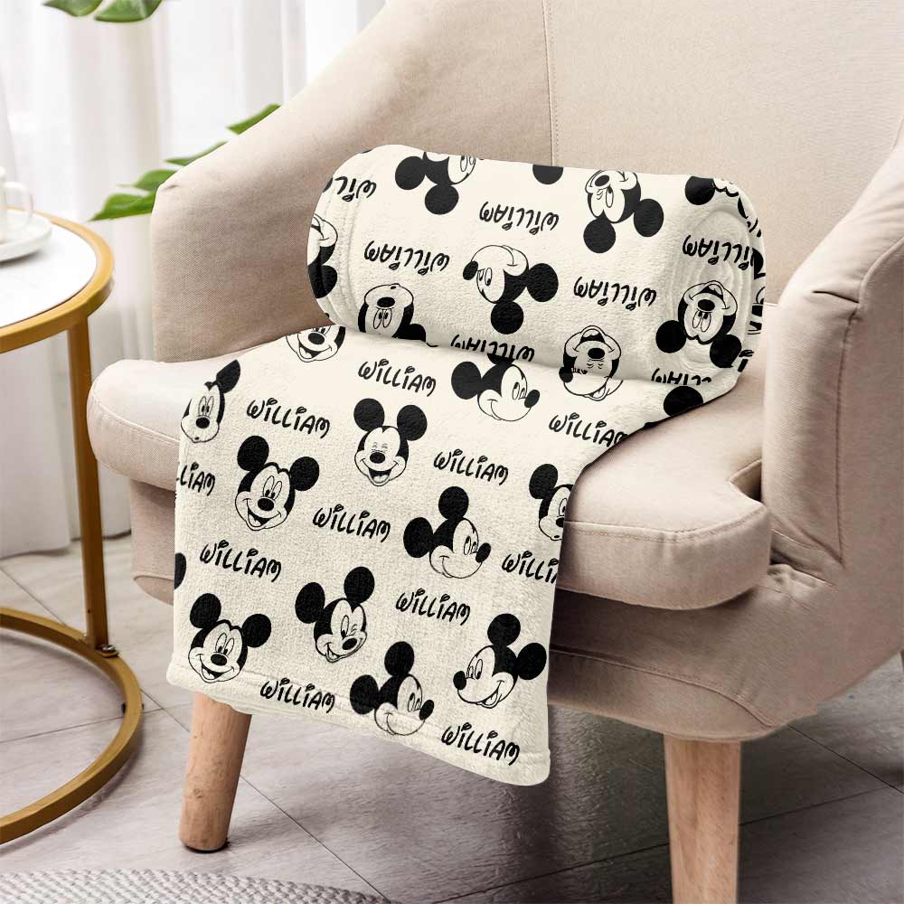 Lovely Mouse Ears - Personalized Mouse Blanket