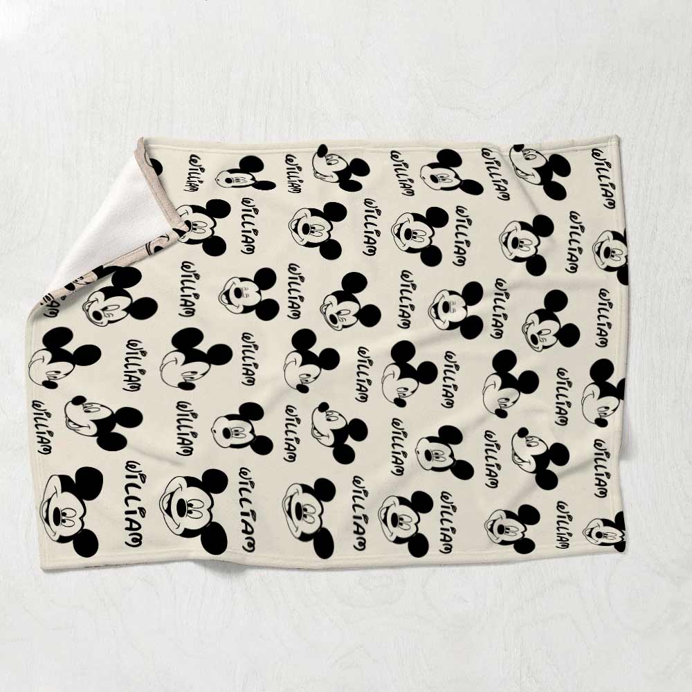 Lovely Mouse Ears - Personalized Mouse Blanket