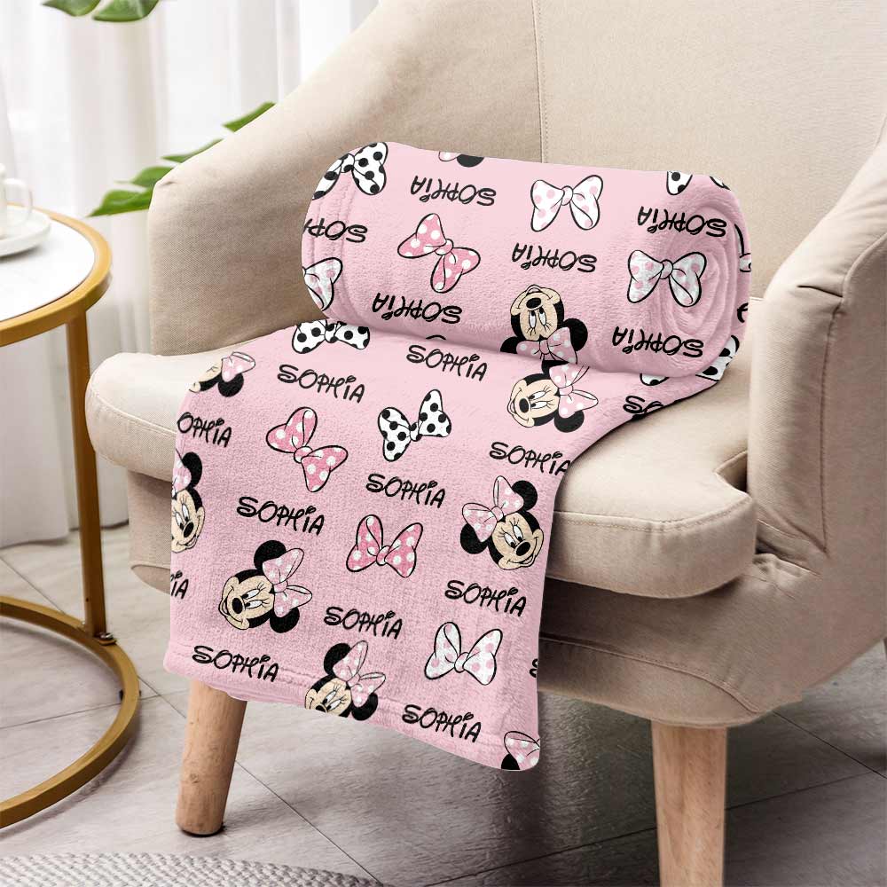 Lovely Mouse Ears - Personalized Mouse Blanket