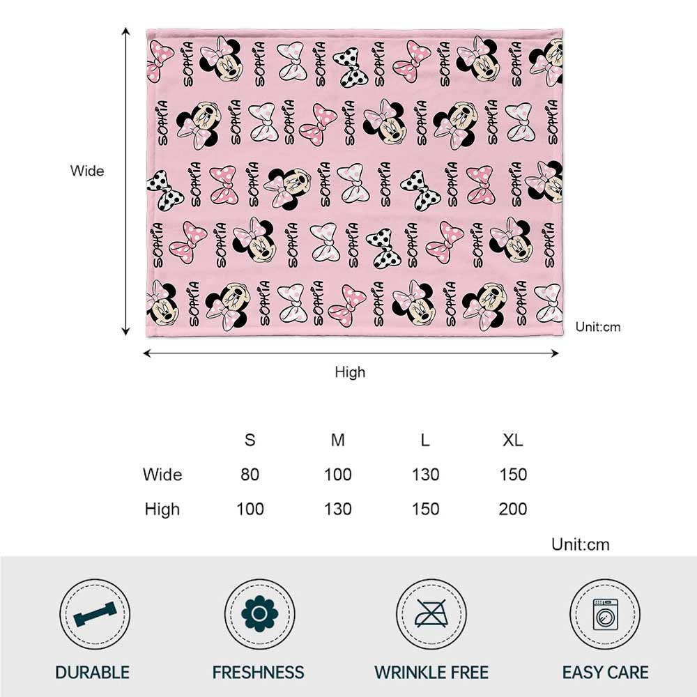 Lovely Mouse Ears - Personalized Mouse Blanket