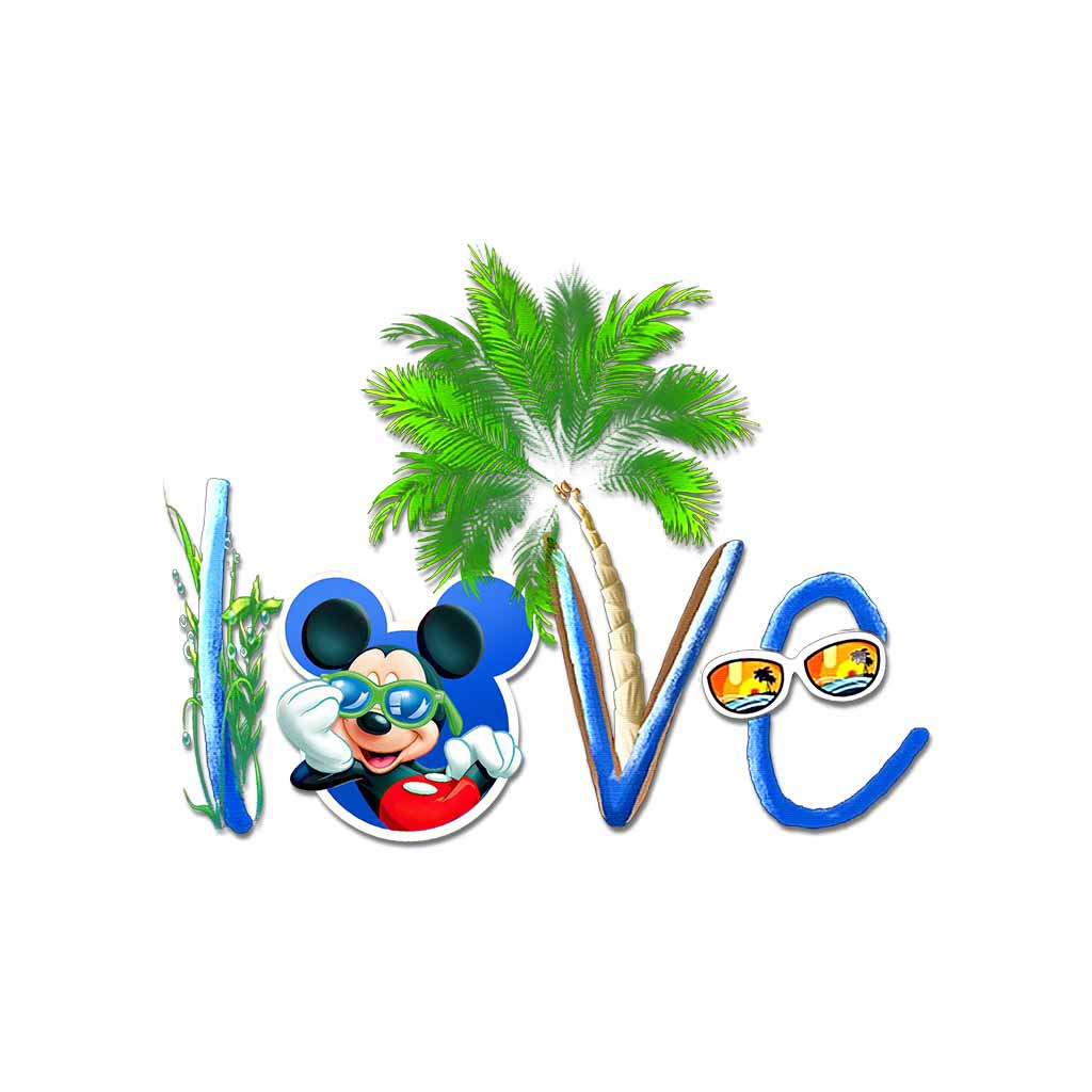 Love The Beach - Mouse Decal Full