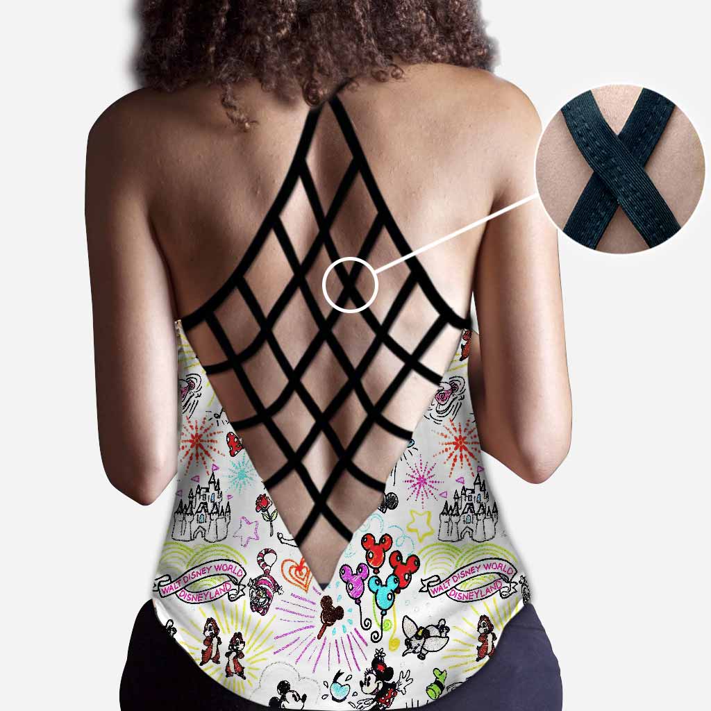Mouse Ears Sketch - Mouse Cross Tank Top