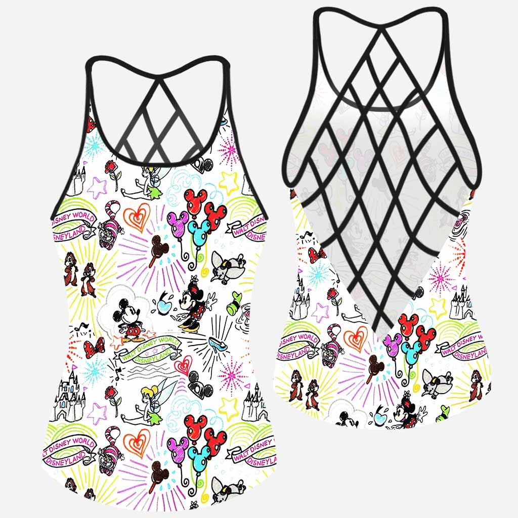 Mouse Ears Sketch - Mouse Cross Tank Top