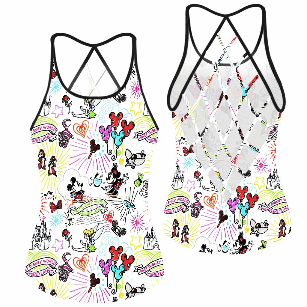 Mouse Ears Sketch - Mouse Cross Tank Top