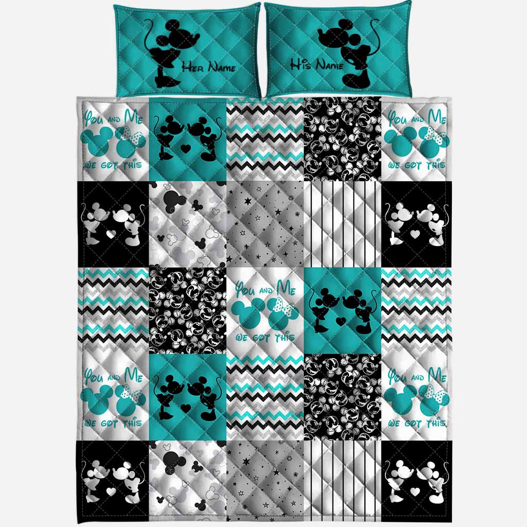 You And Me We Got This - Personalized Mouse Quilt Set
