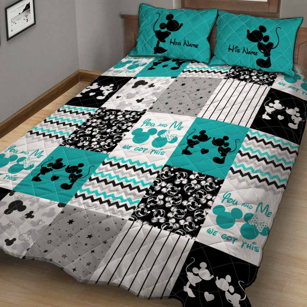 You And Me We Got This - Personalized Mouse Quilt Set