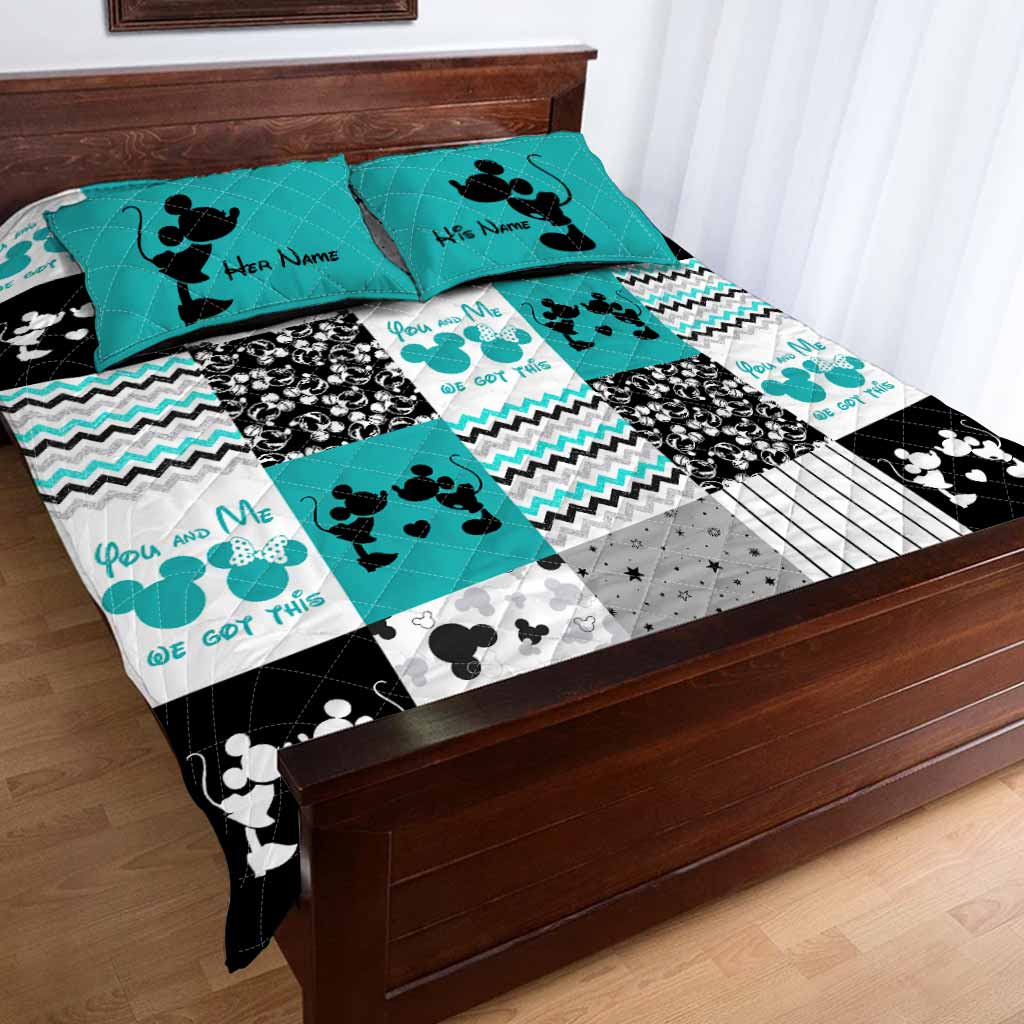 You And Me We Got This - Personalized Mouse Quilt Set