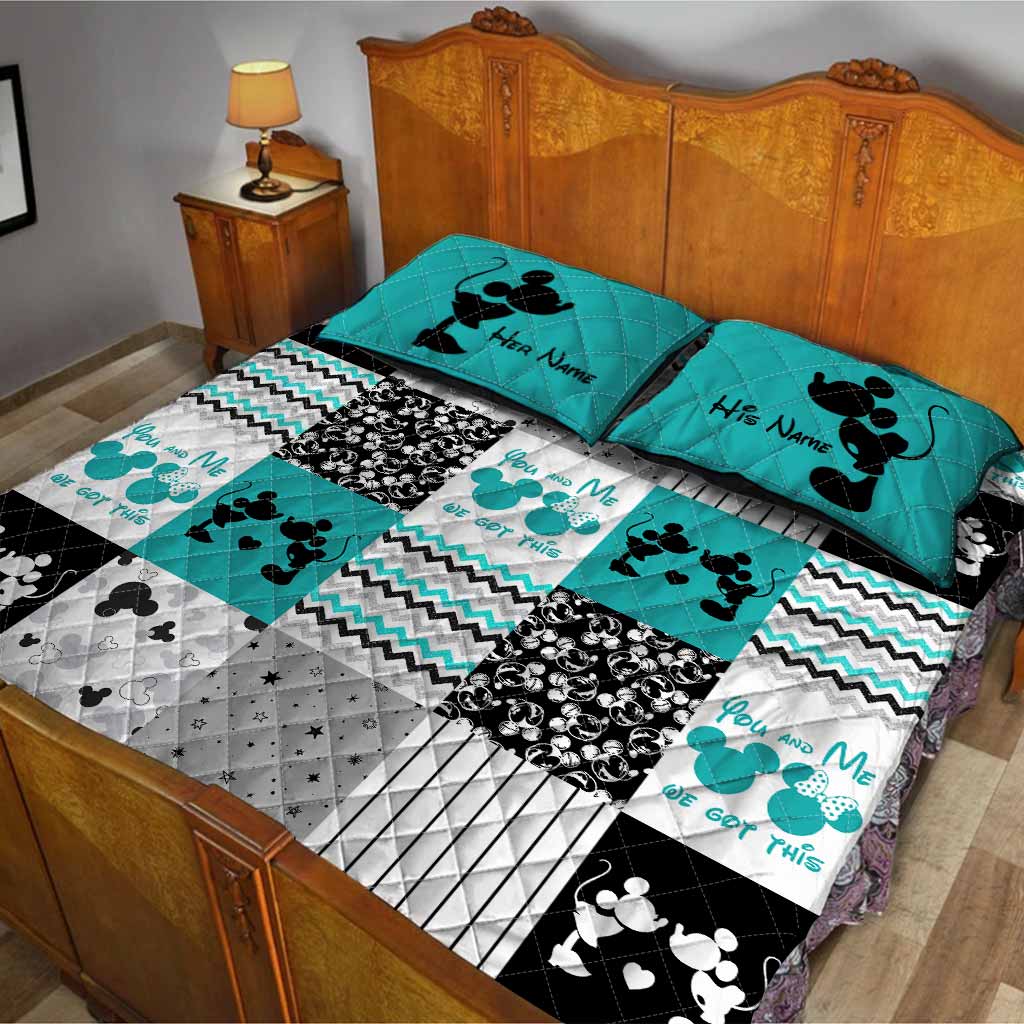 You And Me We Got This - Personalized Mouse Quilt Set