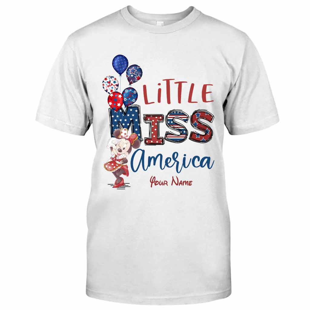 Little Miss - Personalized Independence Day Mouse T-shirt and Hoodie
