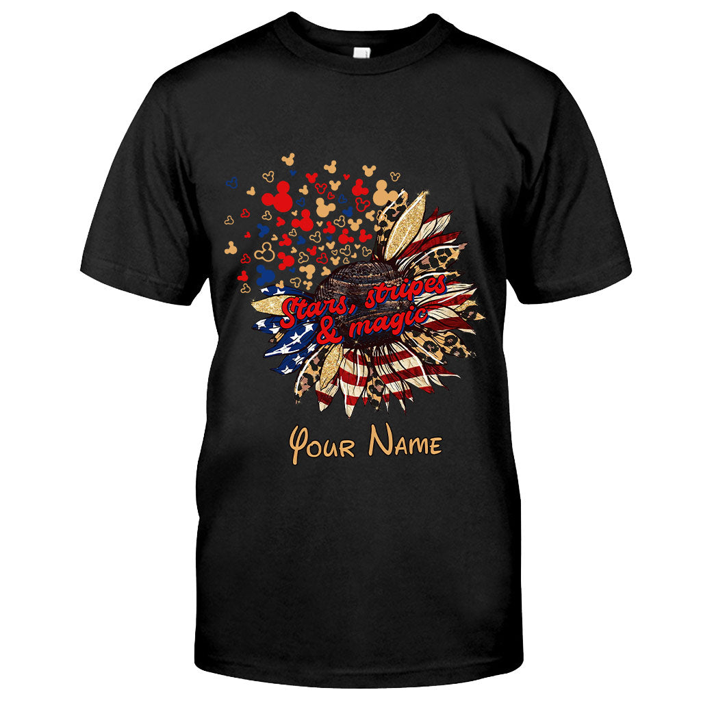 Stars Stripes And Magic - Personalized Independence Day Mouse T-shirt and Hoodie