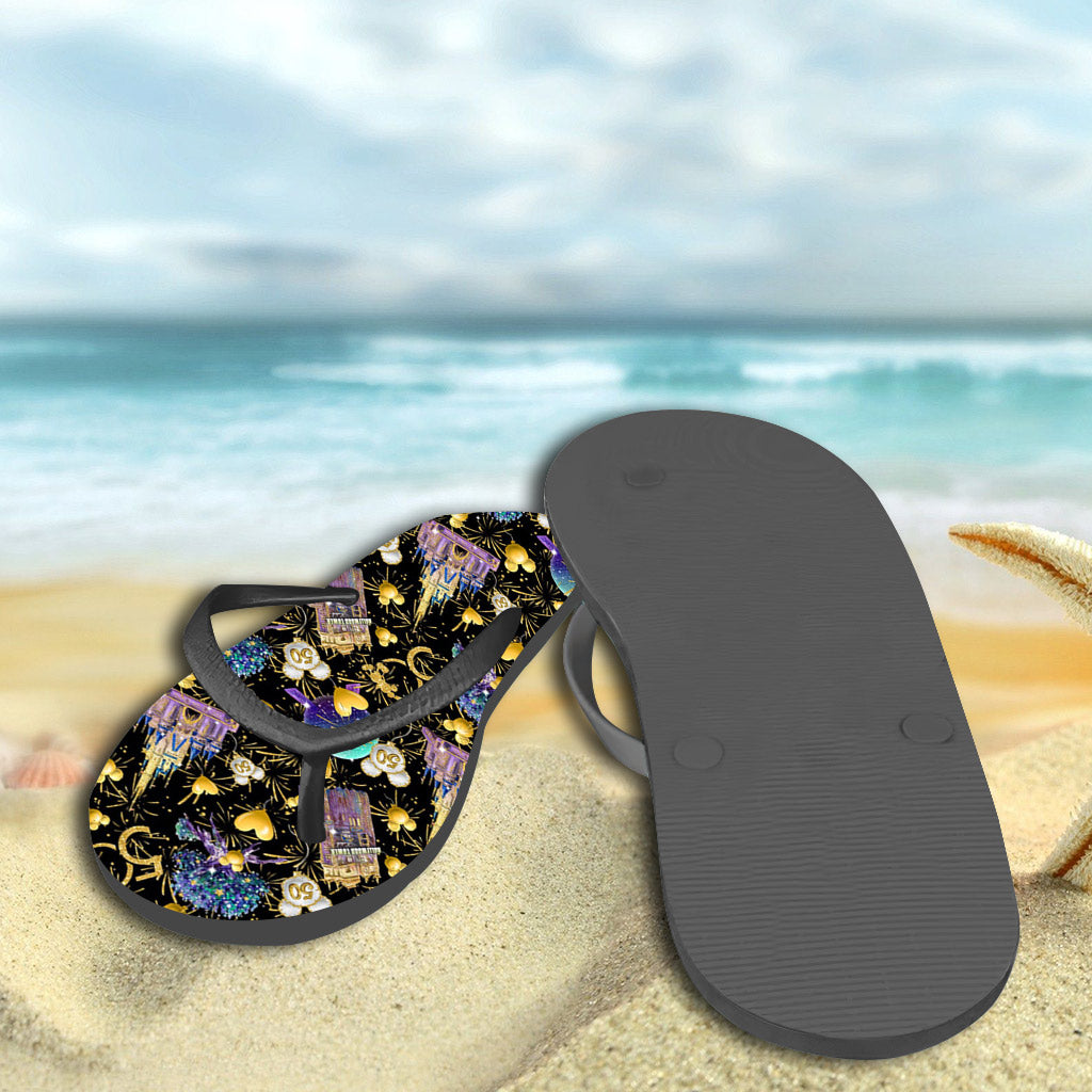 50 Years Of Magic - Personalized Mouse Flip Flops