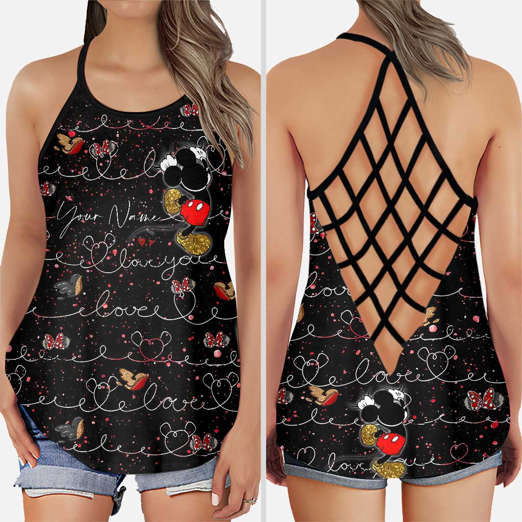 Cute Mouse Ears - Personalized Cross Tank Top