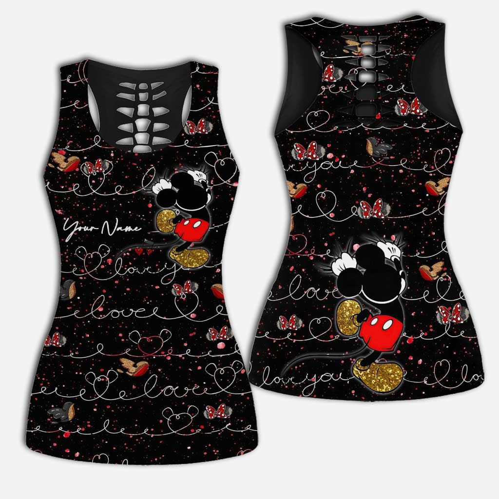 Cute Mouse Ears - Personalized Hollow Tank Top and Leggings
