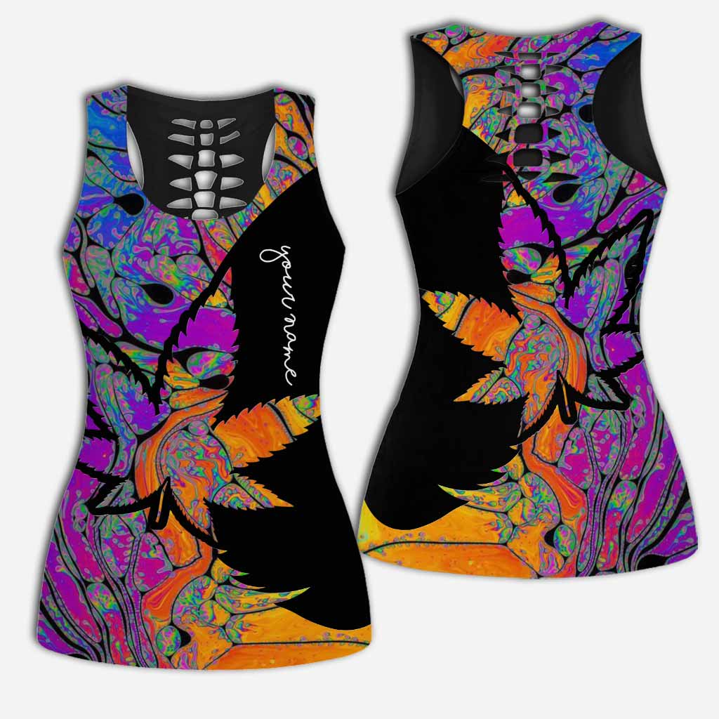 Dopest Ever - Personalized Weed Hollow Tank Top and Women Shorts