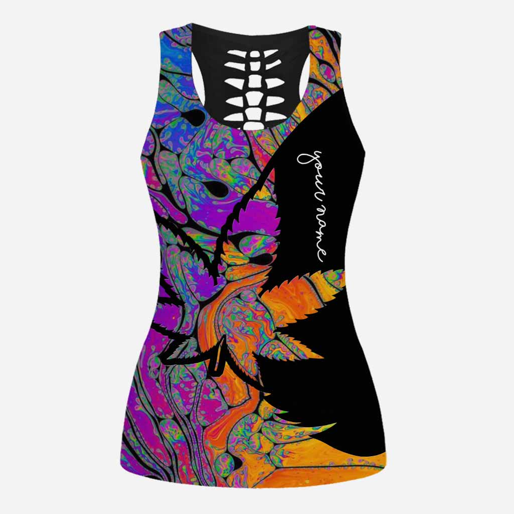 Dopest Ever - Personalized Weed Hollow Tank Top and Women Shorts