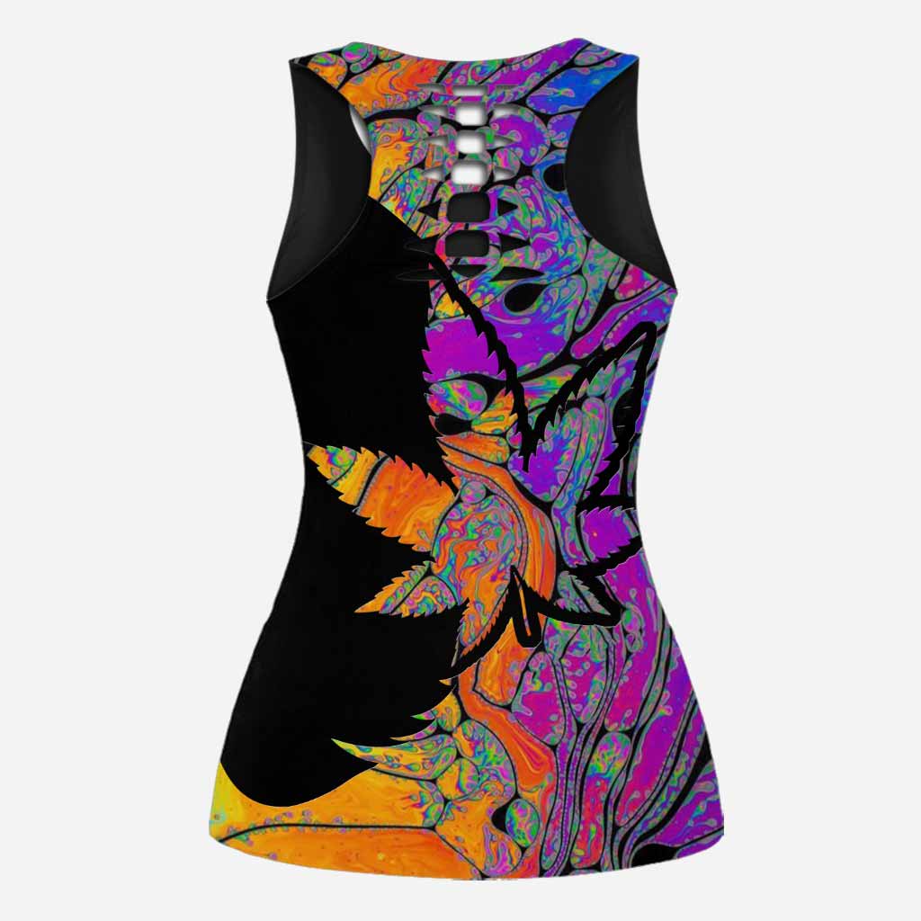 Dopest Ever - Personalized Weed Hollow Tank Top and Women Shorts