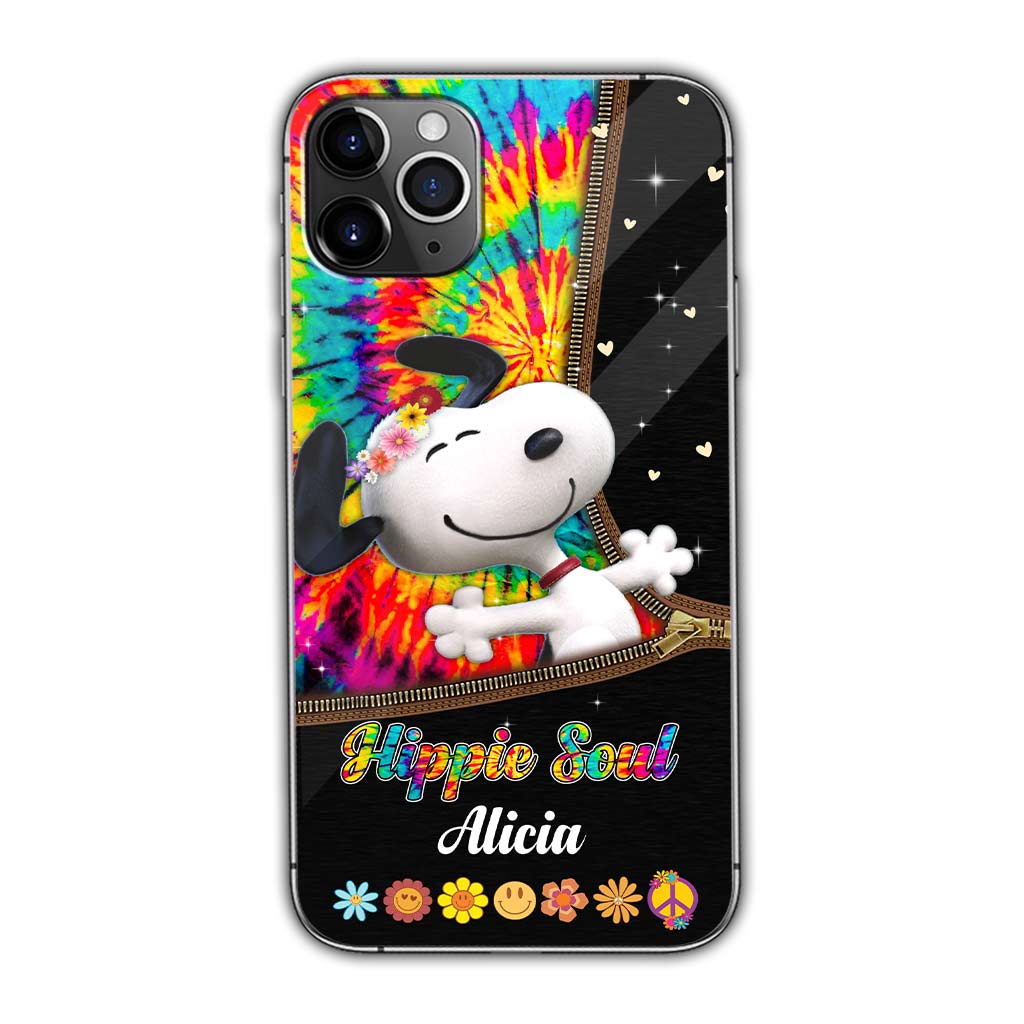 Hippie Soul White Dog - Personalized Phone Case