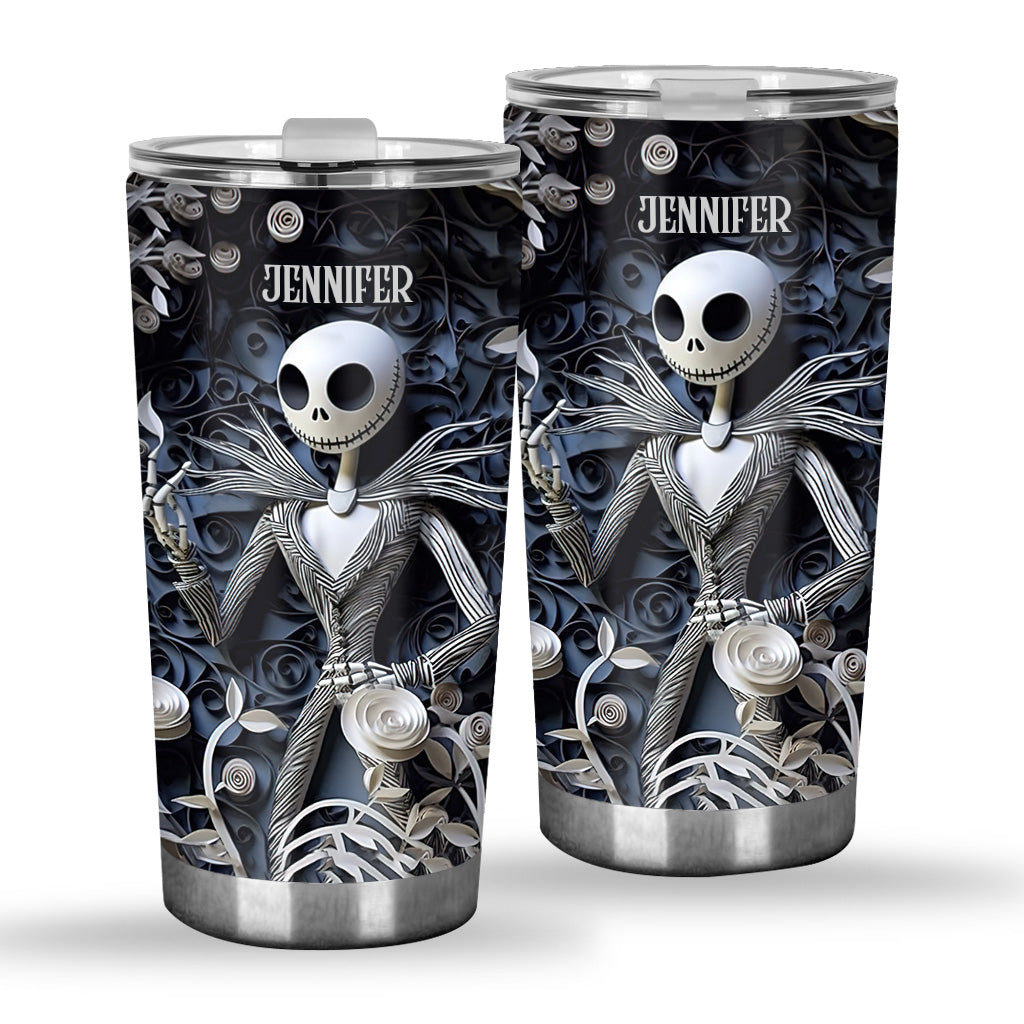 Hello Darkness - Personalized Nightmare Tumbler With 3D Effect Pattern