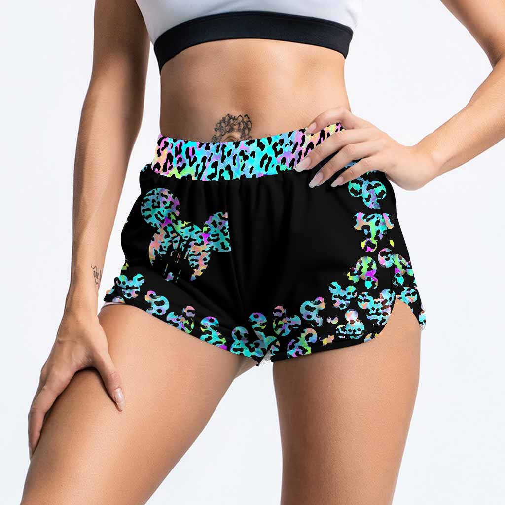 Magic Leopard Mouse Ears - Personalized Cross Tank Top and Women Shorts