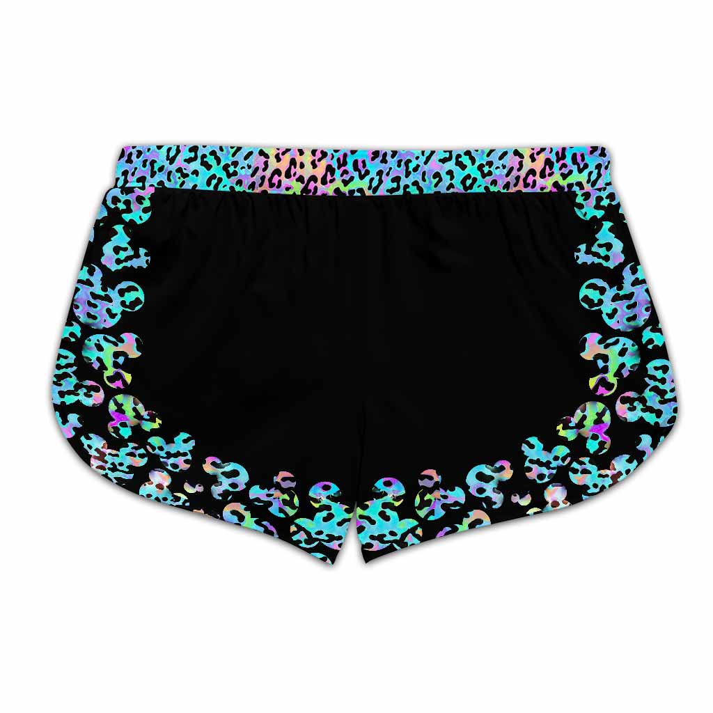 Magic Leopard Mouse Ears - Personalized Cross Tank Top and Women Shorts