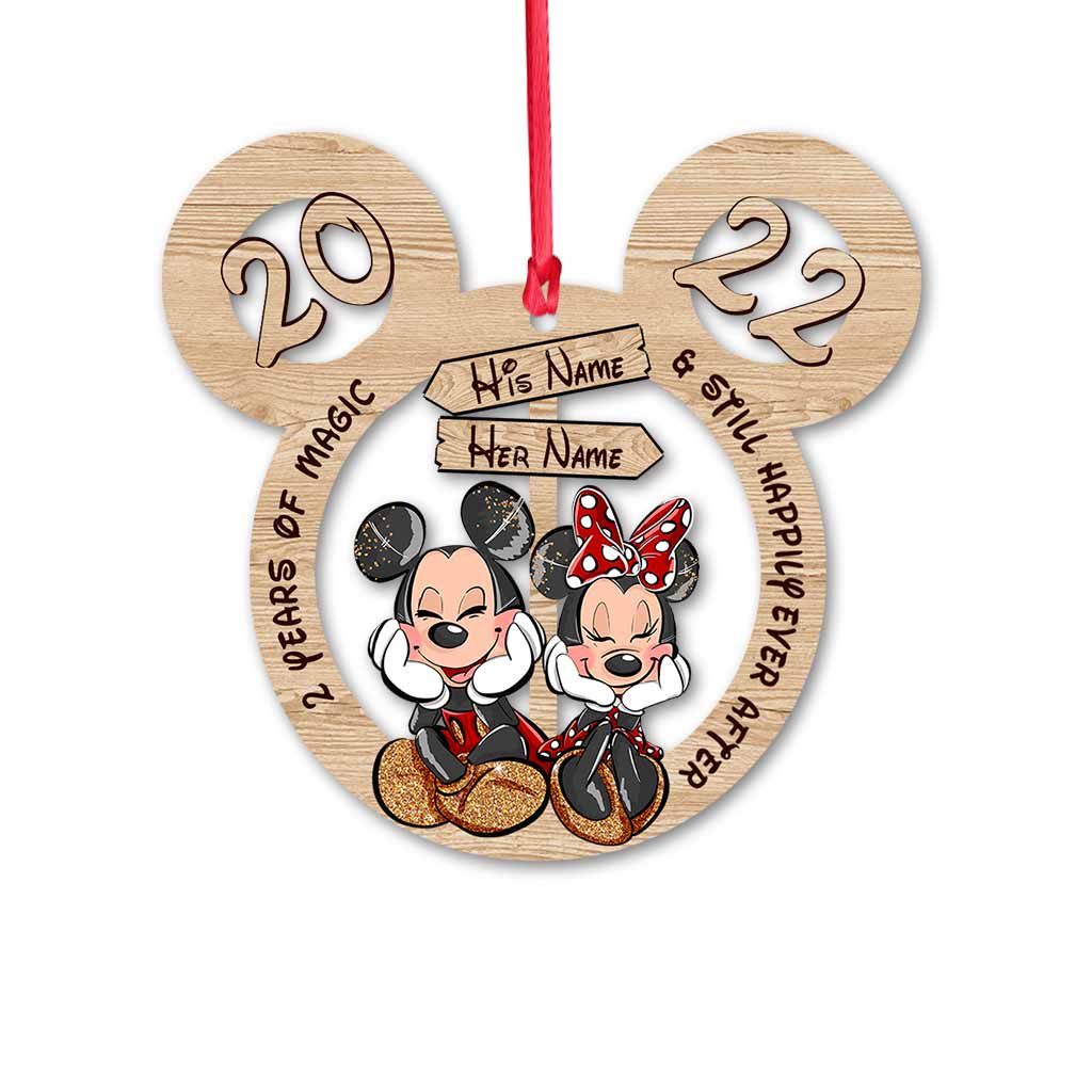 Annoying Each Others For Years And Still Happily Ever After - Personalized Christmas Mouse Ornament (Printed On Both Sides)
