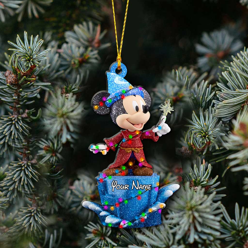The Magician - Personalized Christmas Mouse Ornament (Printed On Both Sides)