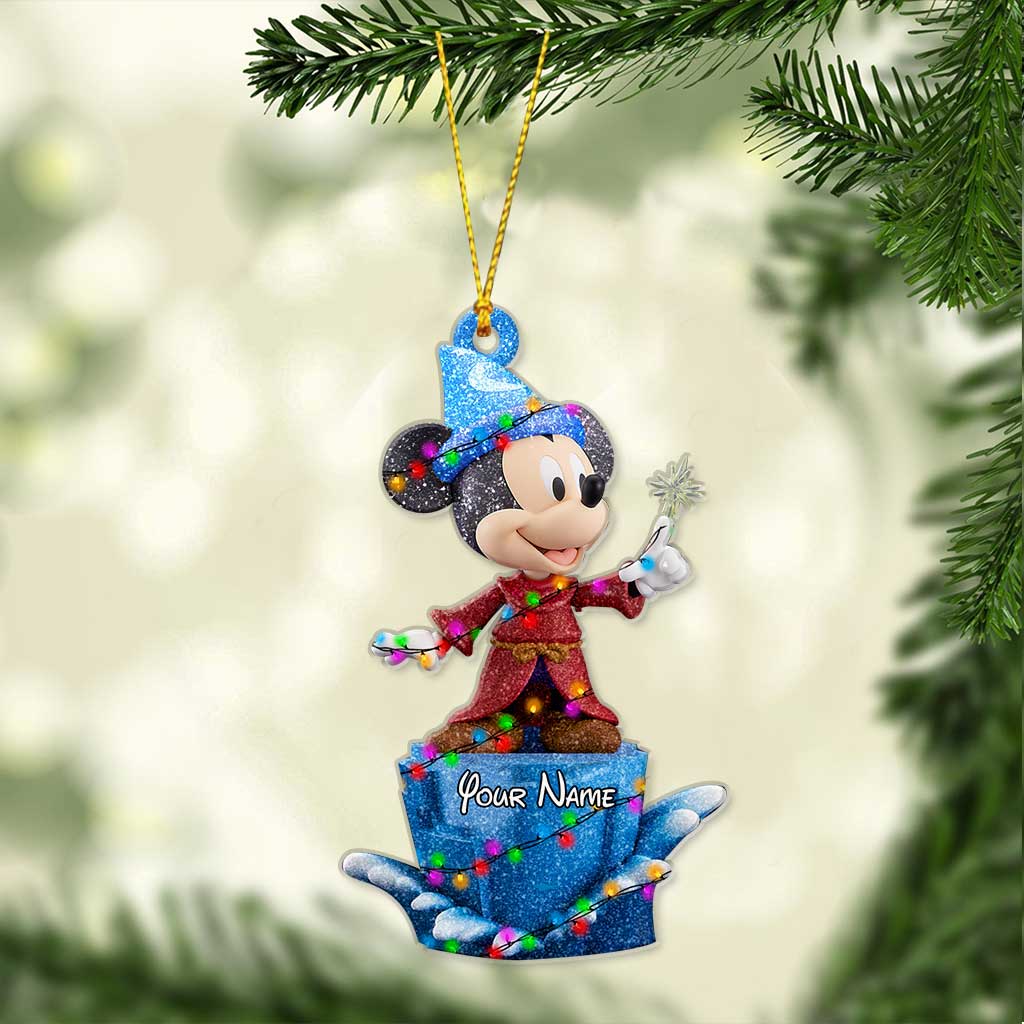 The Magician - Personalized Christmas Mouse Ornament (Printed On Both Sides)