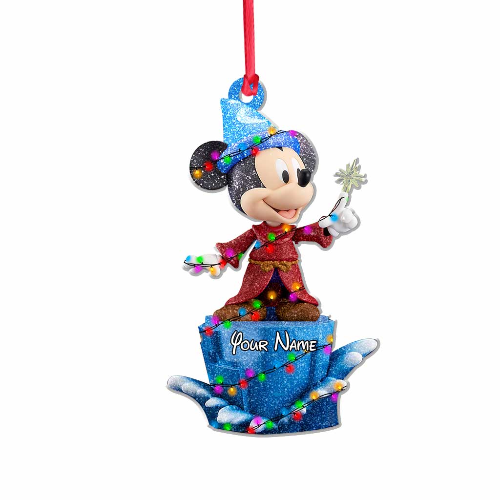The Magician - Personalized Christmas Mouse Ornament (Printed On Both Sides)