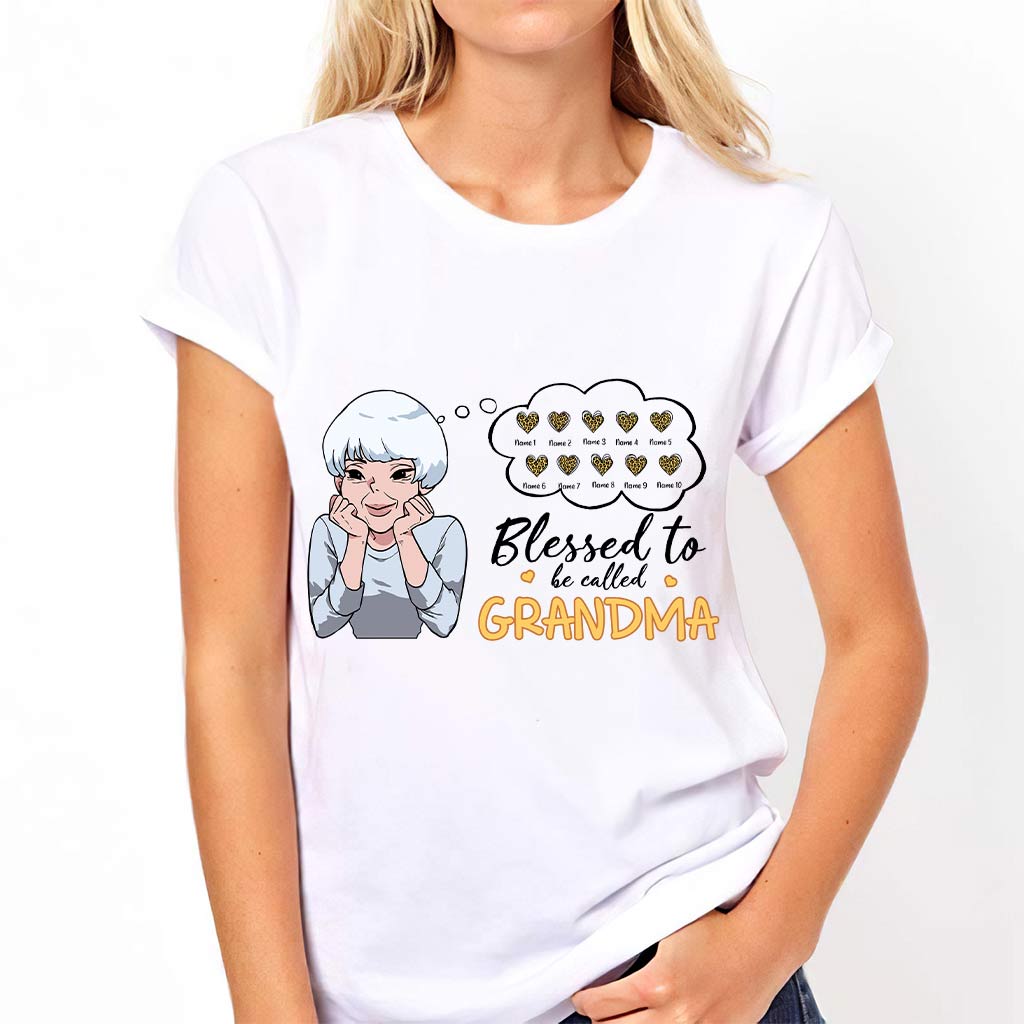 Blessed To Be Called Grandma - Personalized T-shirt and Hoodie