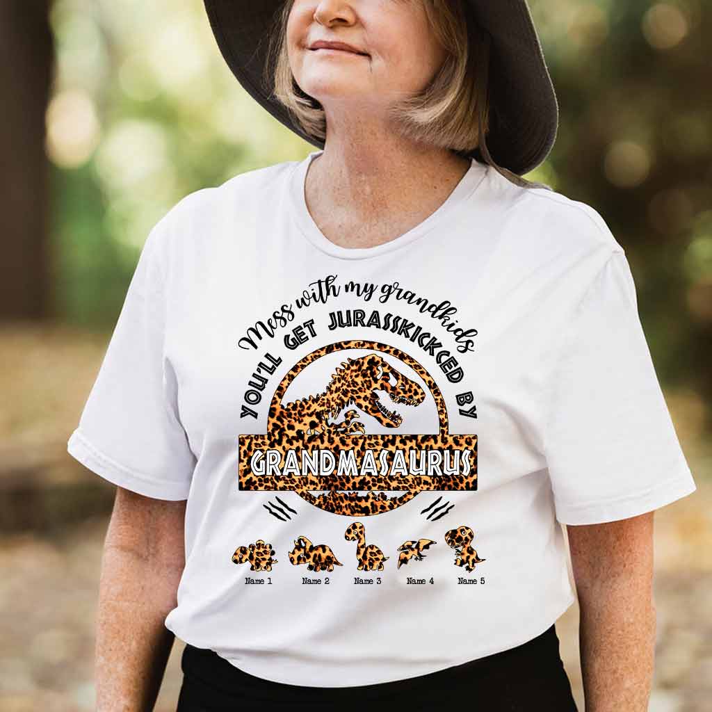Don't Mess With Grandmasaurus - Personalized Mother's Day Grandma T-shirt and Hoodie