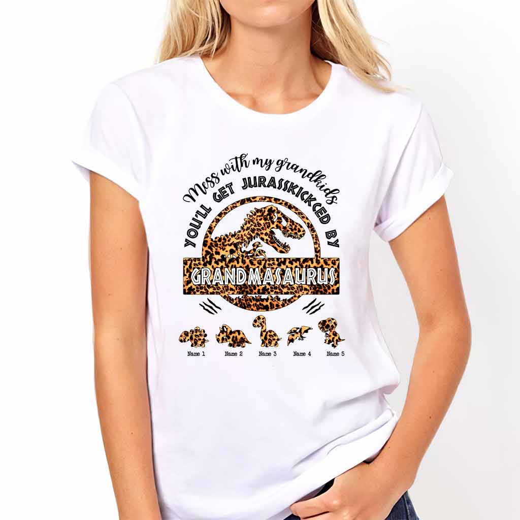 Don't Mess With Grandmasaurus - Personalized Mother's Day Grandma T-shirt and Hoodie