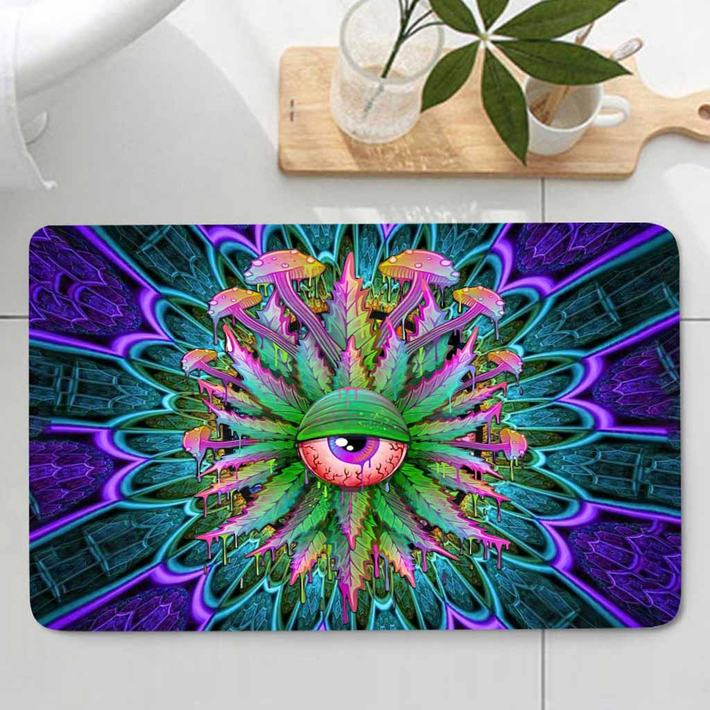 Magic Leaf Magic Eye - Weed Bathroom Curtain & Mats Set