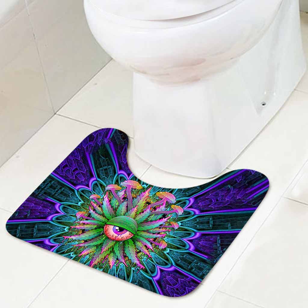 Magic Leaf Magic Eye - Weed Bathroom Curtain & Mats Set