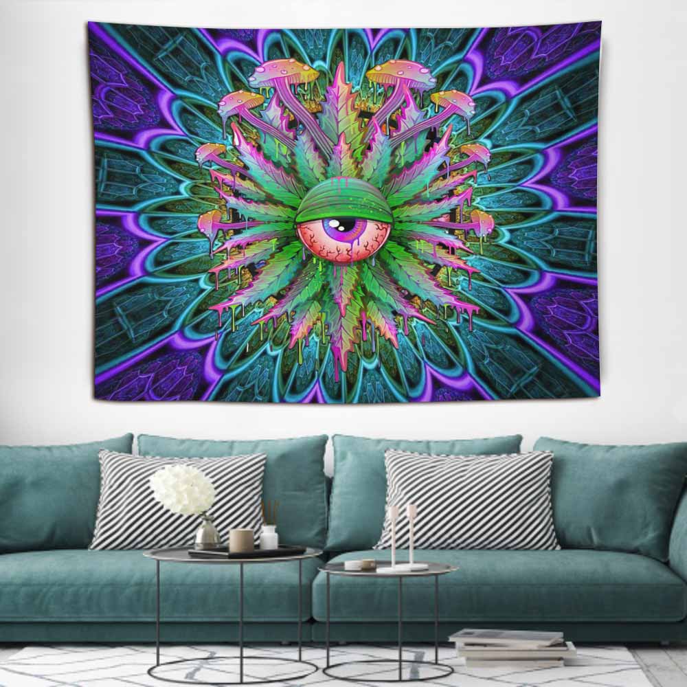 Magic Leaf Magic Eye - Weed Wall Tapestry