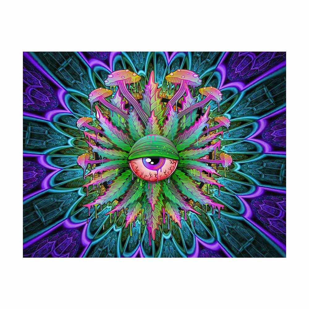 Magic Leaf Magic Eye - Weed Wall Tapestry