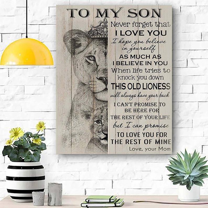 Meaningful Quote Poster From Mom To Son - Family Poster 0921