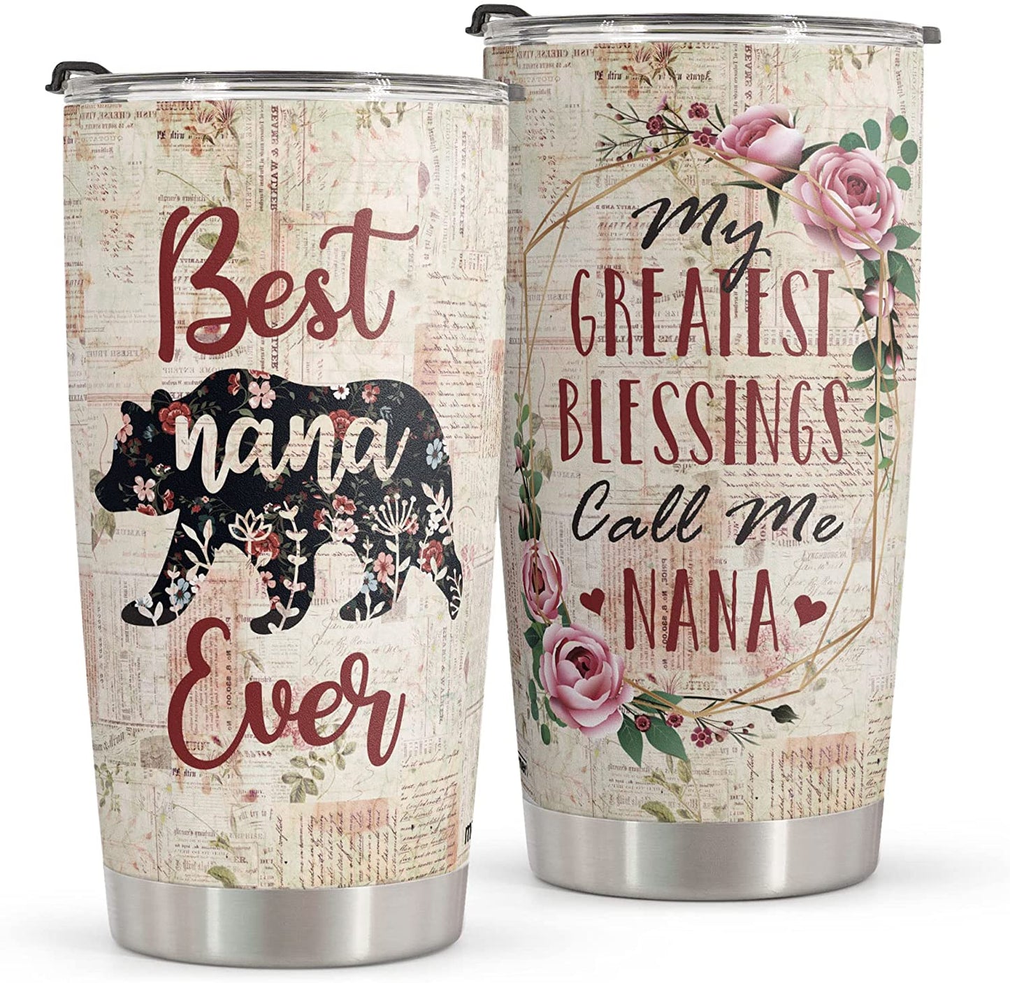 Best Nana Ever The Greatest Blessing Call Me Nana - Grandma Tumbler 0921