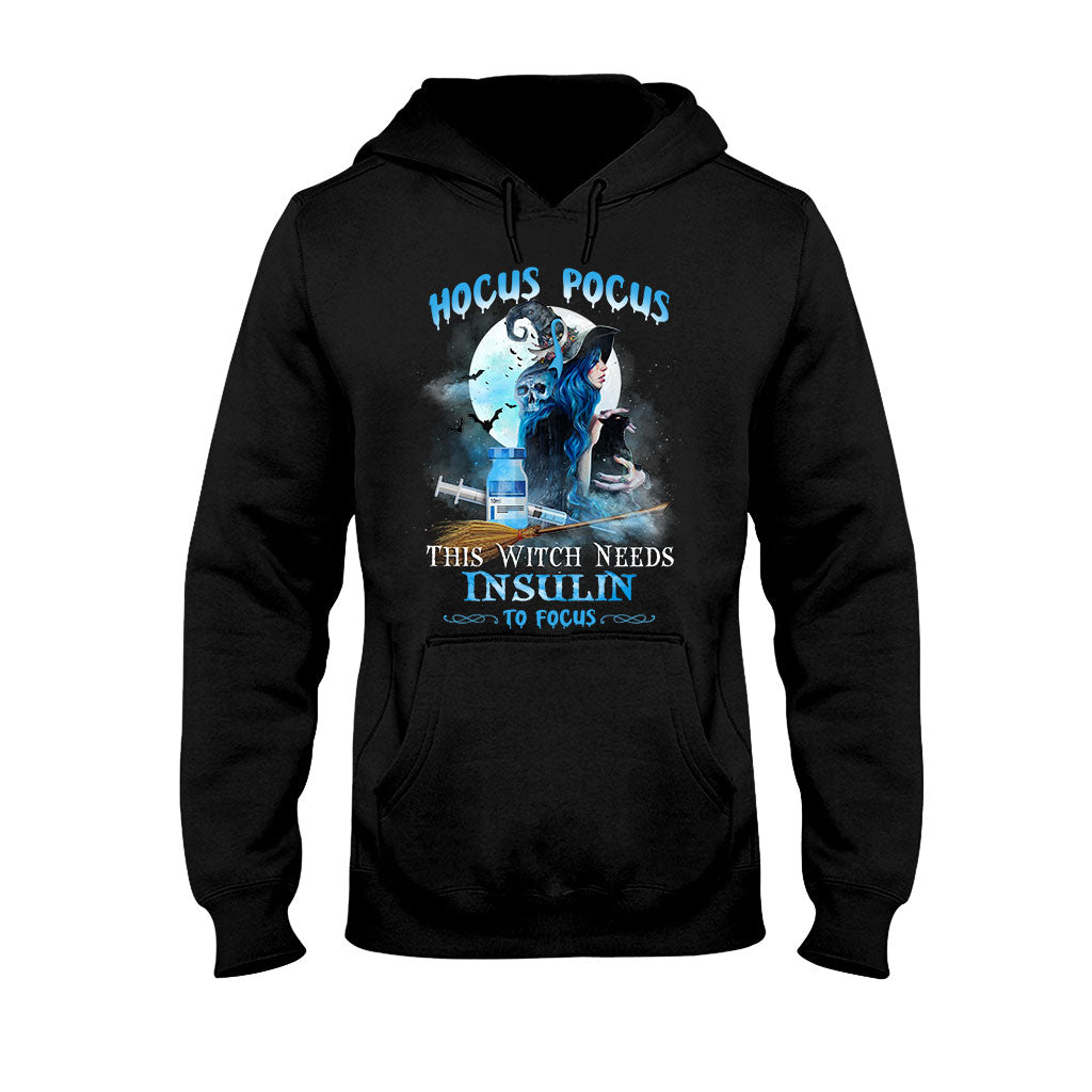 Witch Needs Insulin To Focus Halloween - Diabetes Awareness T-shirt And Hoodie